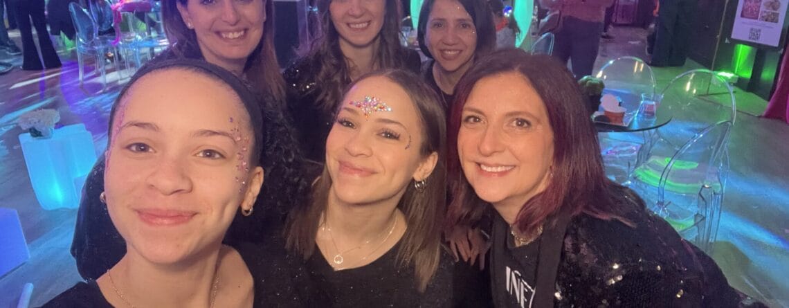 The Laine Too team contributes to glitter tattoos and gems for colorful party ideas!